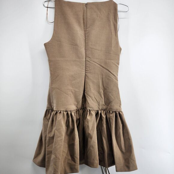 ZARA Women's Medium Tan Sleeveless Skirt Dress NWT - Picture 7 of 7